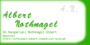 albert nothnagel business card